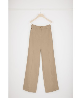 Iconic long trousers in organic cotton gabardine votre restaurant rapide dans 