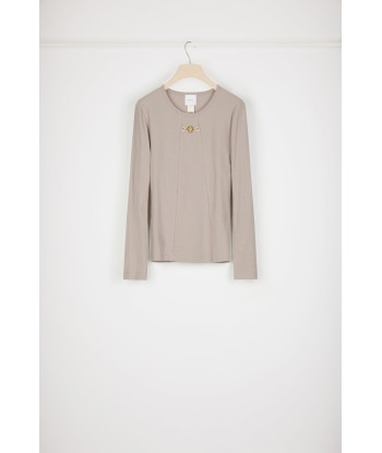 Medallion-embellished top in organic cotton l'achat 