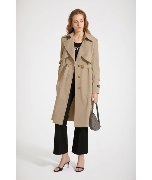 Trench coat in organic cotton gabardine En savoir plus