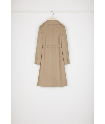 Trench coat in organic cotton gabardine En savoir plus