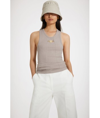 Medallion-embellished tank top in organic cotton d'Europe débarque