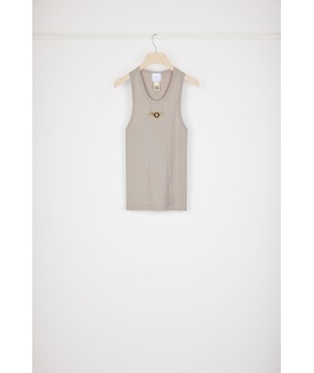 Medallion-embellished tank top in organic cotton d'Europe débarque