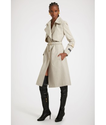 Trench coat in organic cotton jacquard offre 