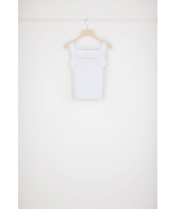 Cut-out tank top in organic cotton-blend knit du meilleur 