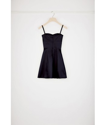 Cut-out dress in organic cotton-blend satin Les êtres humains sont 