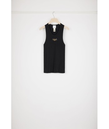 Medallion-embellished tank top in organic cotton vente chaude votre 