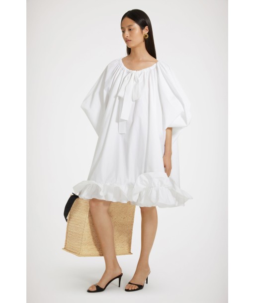 Grosgrain ruffle hem dress in organic cotton 50-70% off 