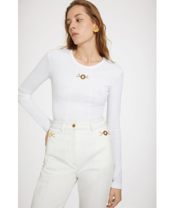 Medallion-embellished top in organic cotton commande en ligne