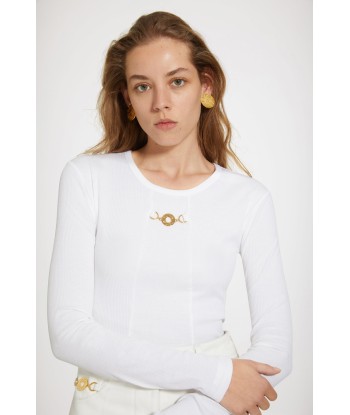 Medallion-embellished top in organic cotton commande en ligne