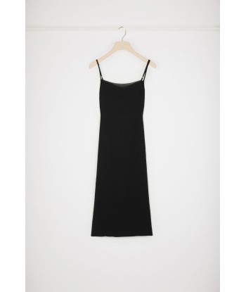 Knot-front slip dress in organic cotton pas cher