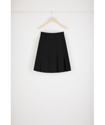 High-waisted pleated skirt in Merino wool 2 - 3 jours ouvrés.