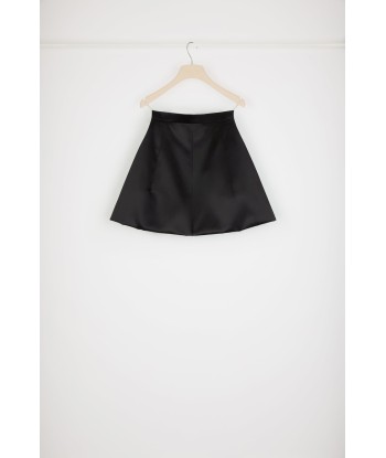 Mini skirt in cotton-blend satin rembourrage situé sous