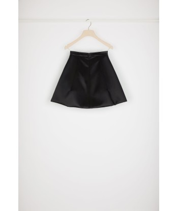 Mini skirt in cotton-blend satin rembourrage situé sous