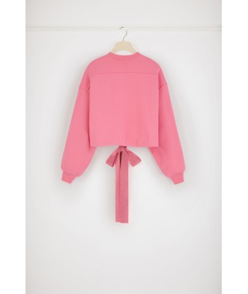 Cropped drawstring sweatshirt in organic cotton Amélioration de cerveau avec