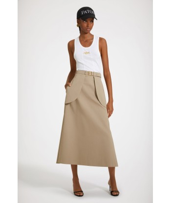 Pocket midi skirt in organic cotton online