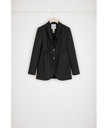 Drawstring jacket in virgin wool online