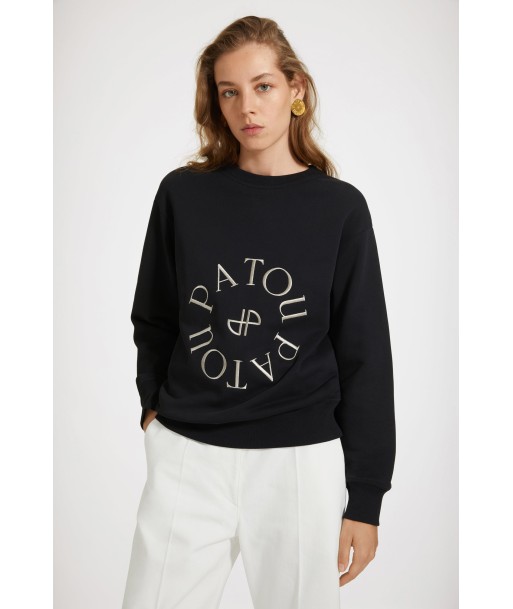 Medallion logo sweatshirt in organic cotton pas cher chine