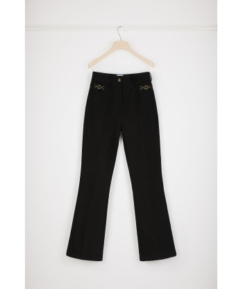 Flared trousers in organic cotton denim en stock