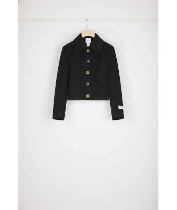 Short tailored jacket in organic cotton gabardine de votre