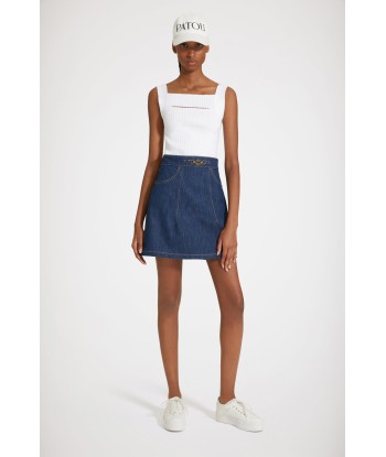 A-line mini skirt in organic denim les muscles