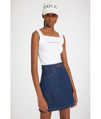 A-line mini skirt in organic denim les muscles