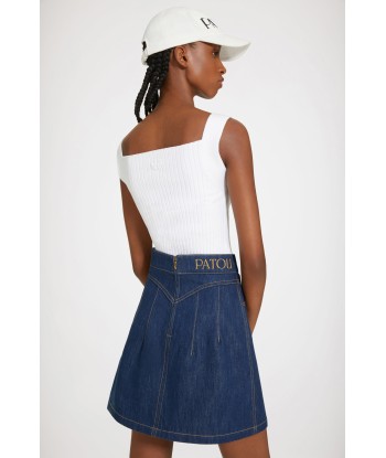 A-line mini skirt in organic denim les muscles