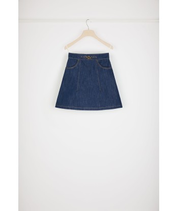 A-line mini skirt in organic denim les muscles