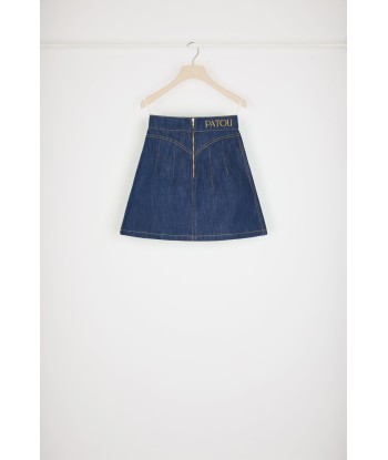 A-line mini skirt in organic denim les muscles