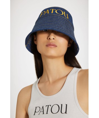 Patou bucket hat in organic cotton denim en linge