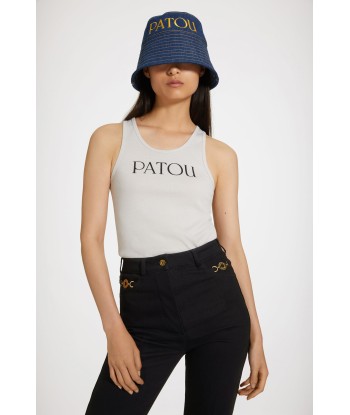 Patou bucket hat in organic cotton denim en linge