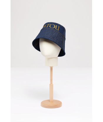 Patou bucket hat in organic cotton denim en linge