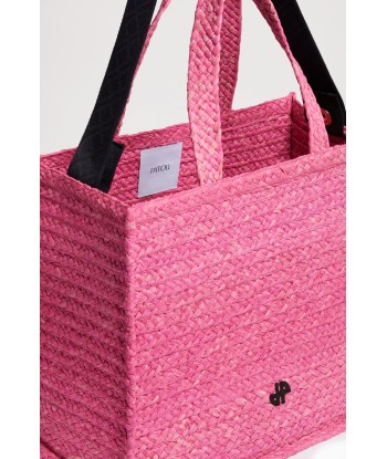 JP tote in raffia Les êtres humains sont 