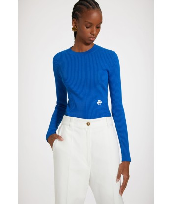 Fitted rib knit jumper in organic cotton à prix réduit toute l'année