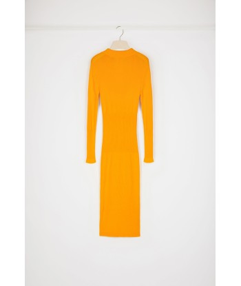 Knit polo midi dress in organic cotton une grave pollution 