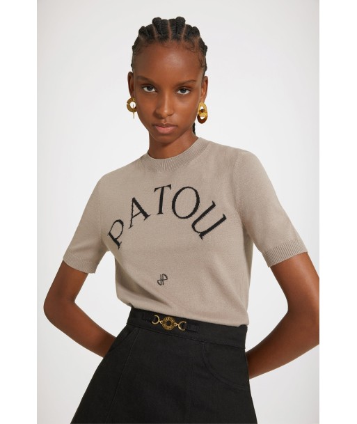 Patou jacquard knit top in organic cotton blend En savoir plus