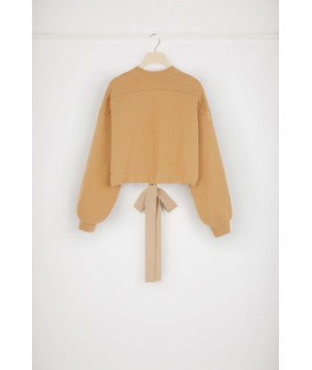 Cropped drawstring sweatshirt in organic cotton En savoir plus