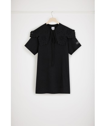 Detachable collar t-shirt dress in organic cotton pas cher 