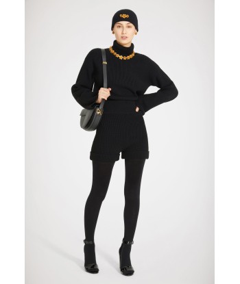 Rib knit turtleneck jumper in Merino wool Livraison rapide