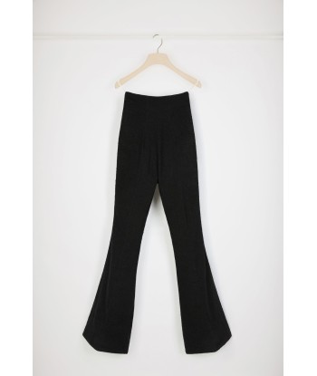 Flared trousers in cotton-blend tweed basket pas cher