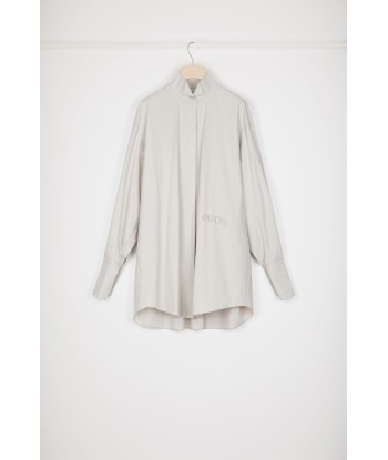 High-volume mini shirt dress in organic cotton blend votre