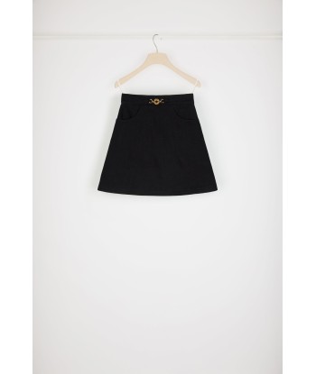 A-line mini skirt in organic denim pas cher 