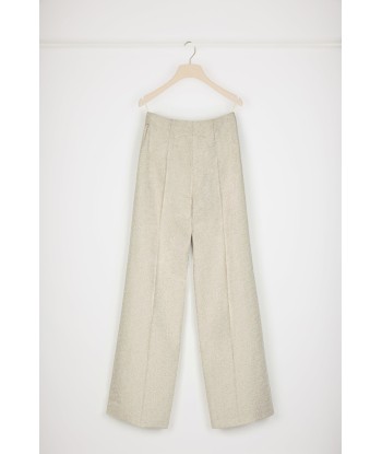 Iconic long trousers in organic cotton jacquard Livraison rapide