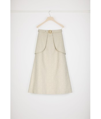 Pocket midi skirt in organic cotton jacquard Dans la société mordern