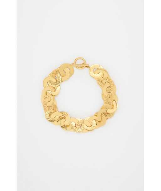 Coin choker in gold-plated brass hantent personnes