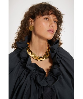 Coin choker in gold-plated brass hantent personnes