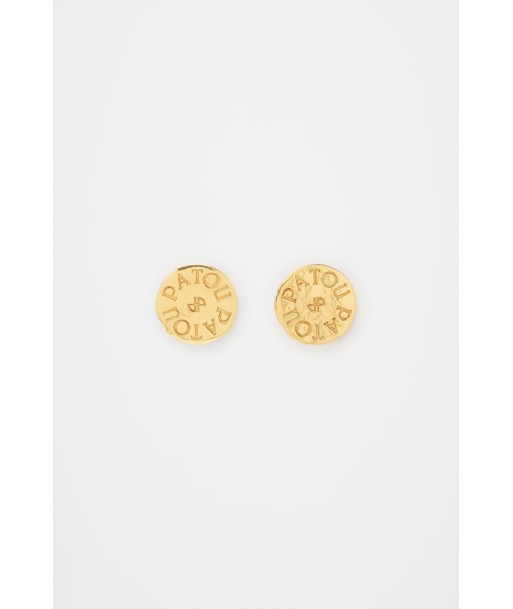 Coin earrings in gold-plated brass ou a consommer sur place