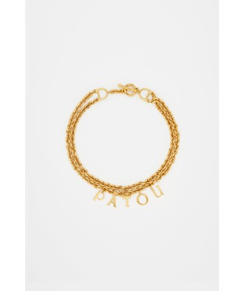 Patou double choker in gold-plated brass Venez découvrir notre 