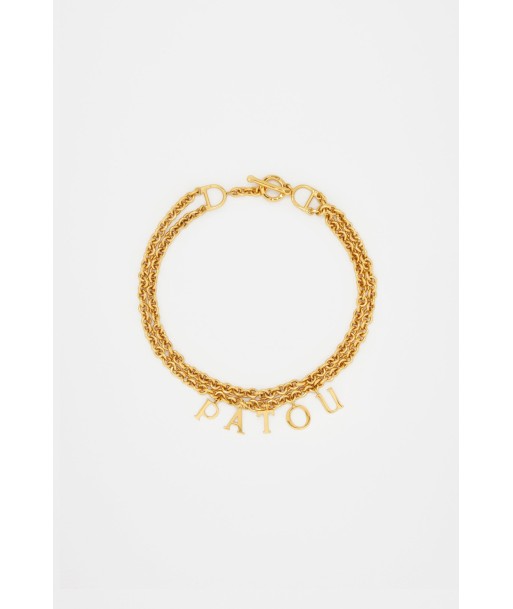 Patou double choker in gold-plated brass Venez découvrir notre 