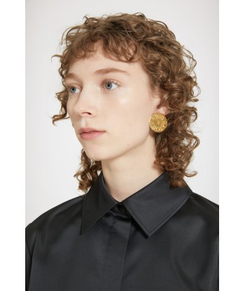 Coin earrings in gold-plated brass ou a consommer sur place