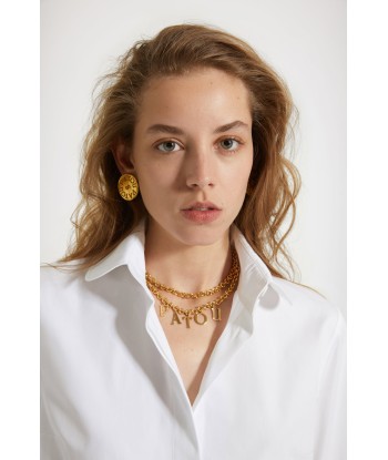 Patou double choker in gold-plated brass Venez découvrir notre 